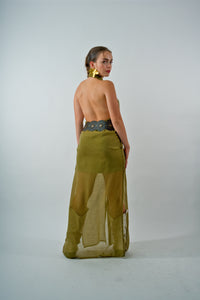 Oliva Halter Maxi Dress