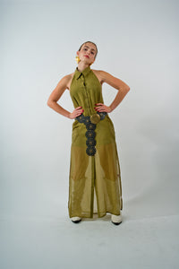 Oliva Halter Maxi Dress