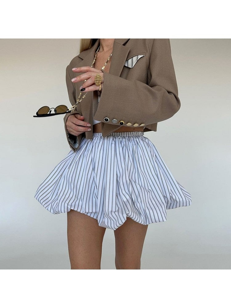 Striped Bubble Skirt