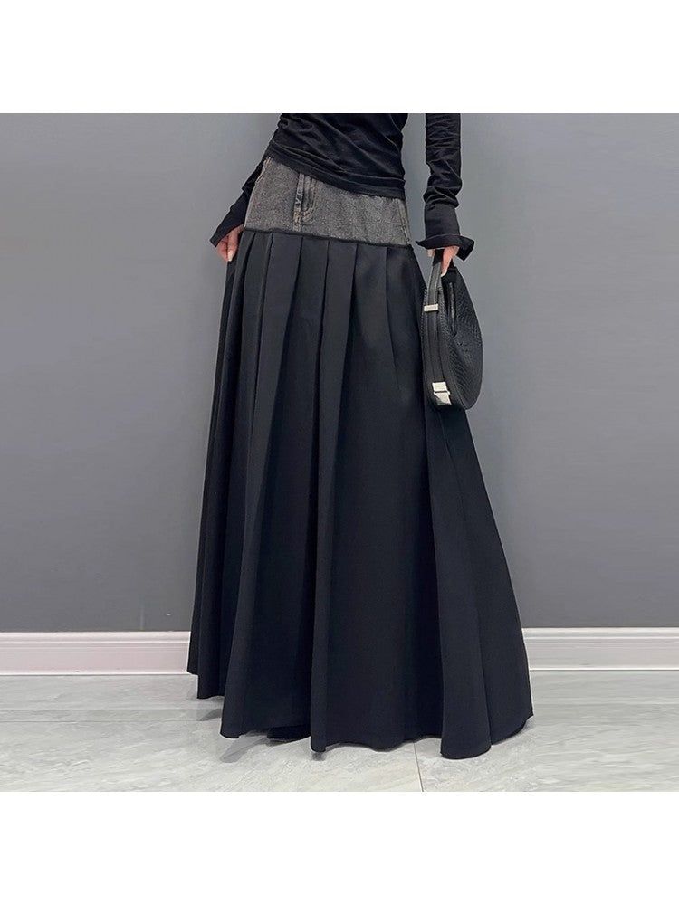 Denim Waistband Maxi Skirt (PRE ORDER)