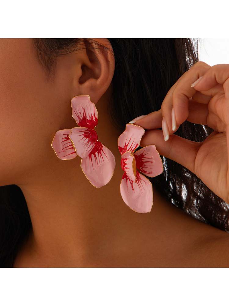 Pink Orquid Earrings