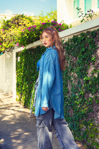 Denim Belted Dress/Jacket