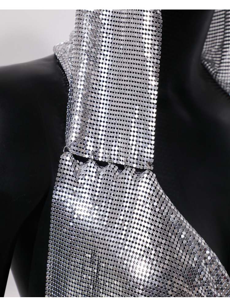 Silver Capucha Top