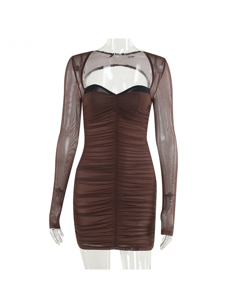 Mesh Cocoa Dress