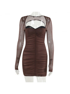 Mesh Cocoa Dress