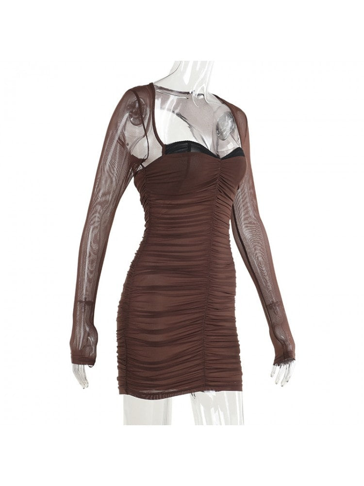 Mesh Cocoa Dress