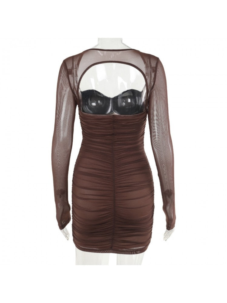 Mesh Cocoa Dress