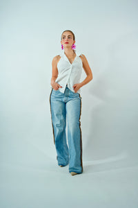 Lapel White Blouse