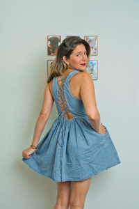 Denim Adjustable Back Dress