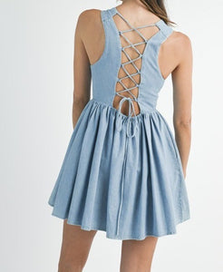 Denim Adjustable Back Dress