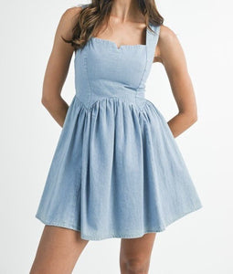 Denim Adjustable Back Dress