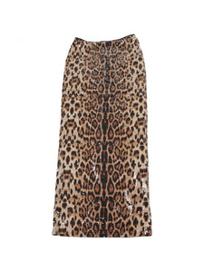 Leopard Sequins Skirt