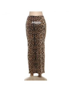 Leopard Sequins Skirt