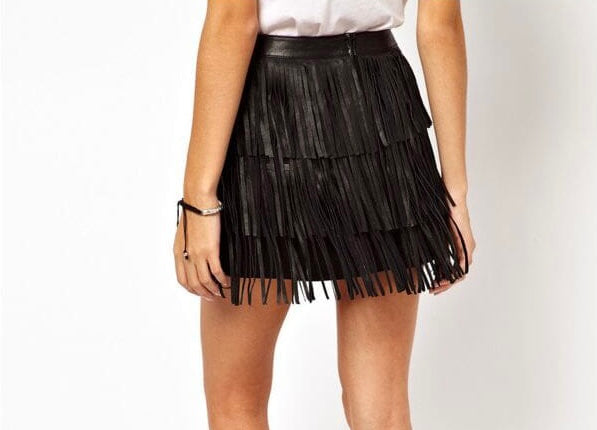 Faux Tassel Skirt