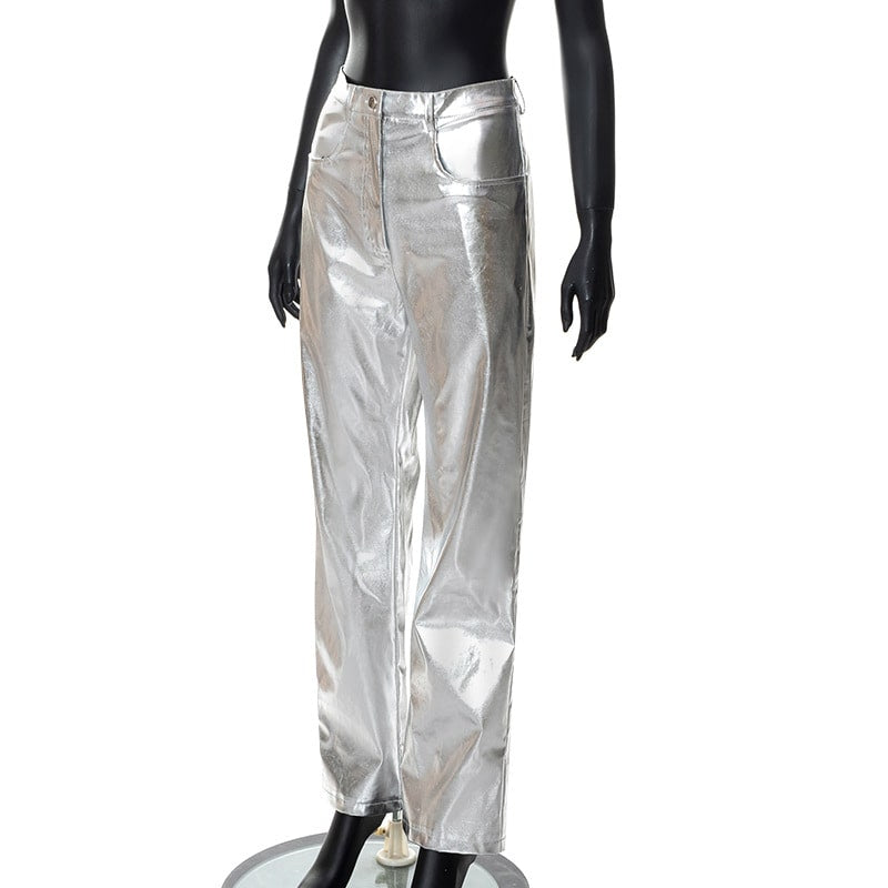 Silver Metallic Pants (PRE ORDER)