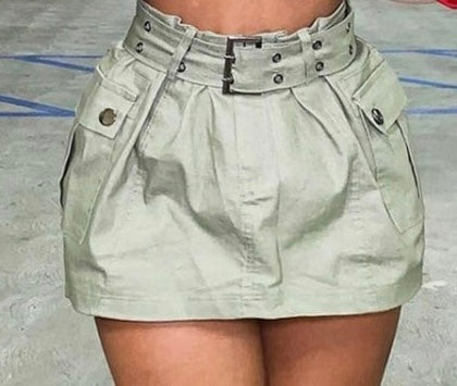 Cargo Olive Skirt