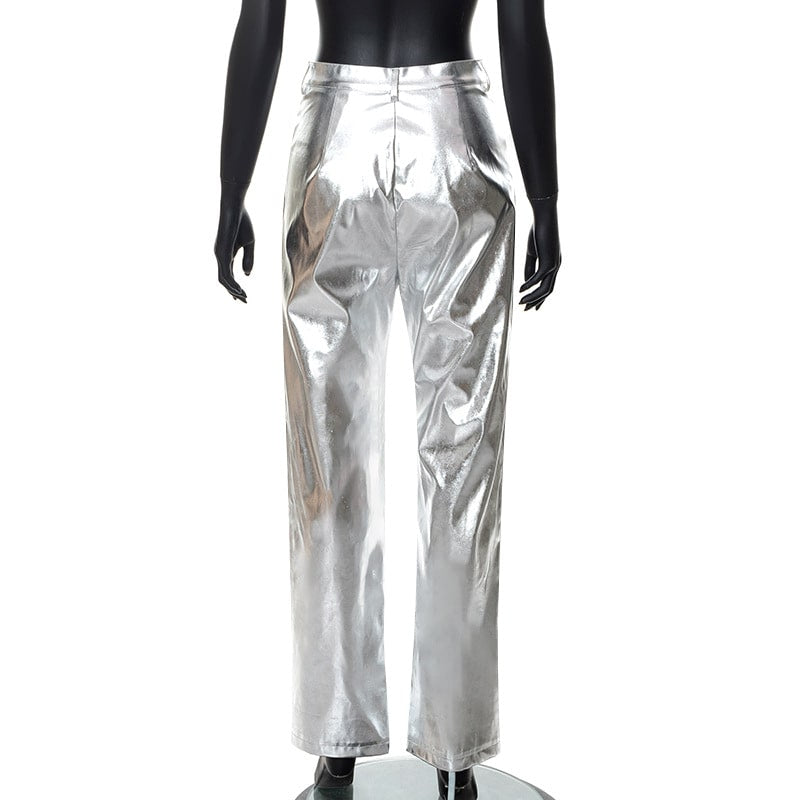 Silver Metallic Pants (PRE ORDER)