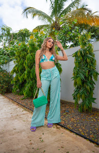 Striped Mint Pants