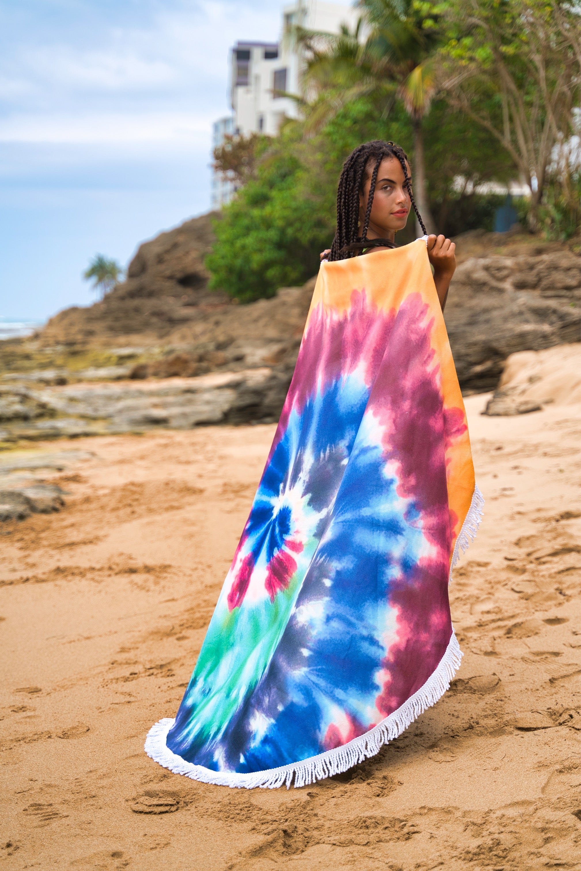 Round Tie Dye Towel - Opium PR