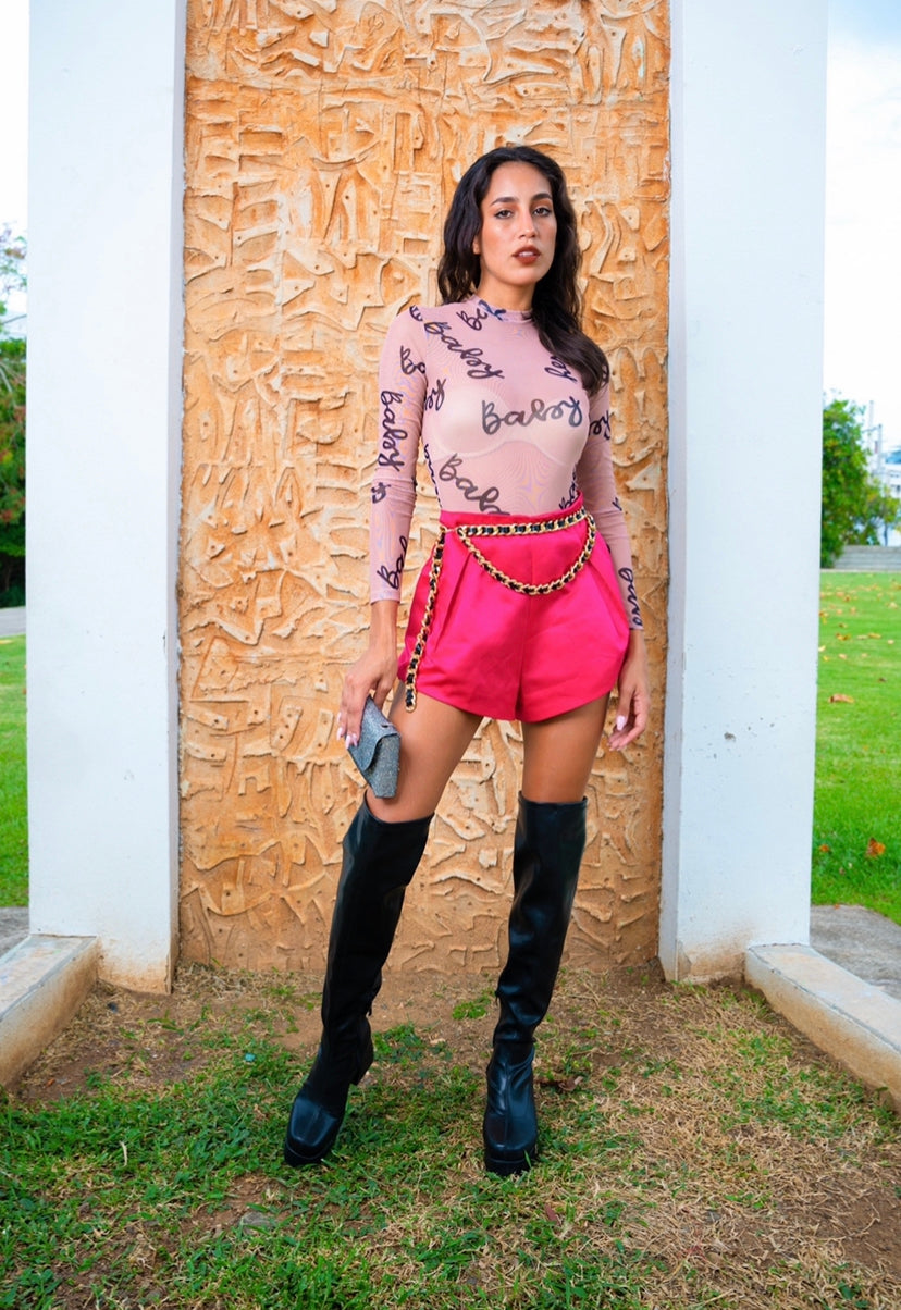 Silky Hot Pink Shorts