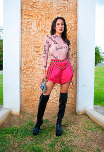 Silky Hot Pink Shorts