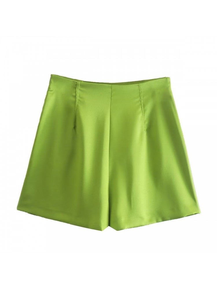 Verde Satin Skort