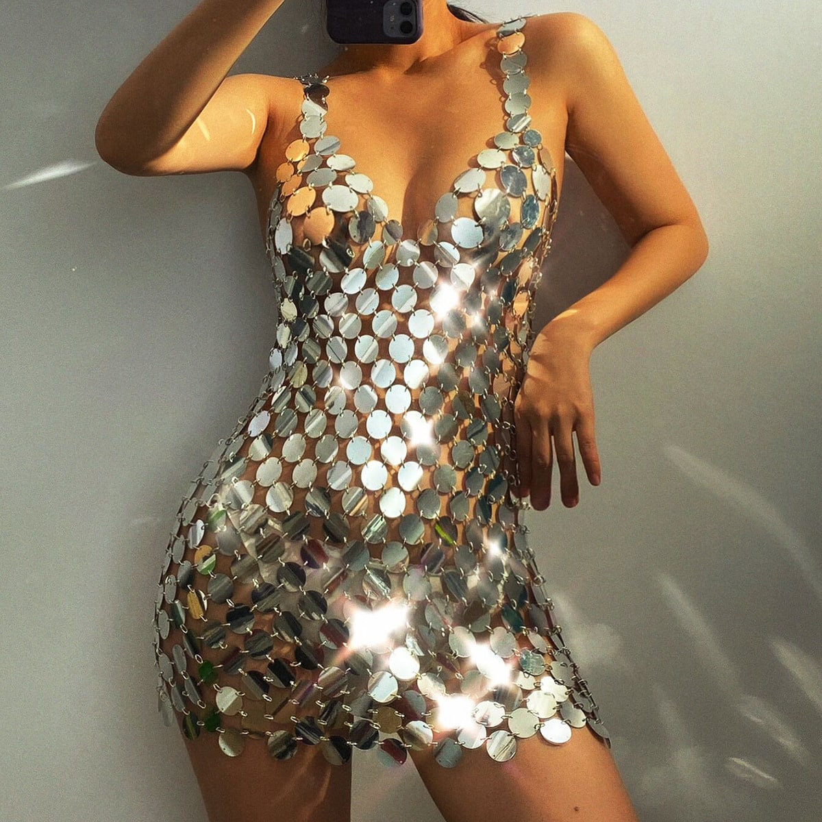 Metallic Circles Dress Metallic Circles Dress