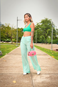 Striped Mint Pants