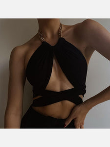 Chained Black Bandeau