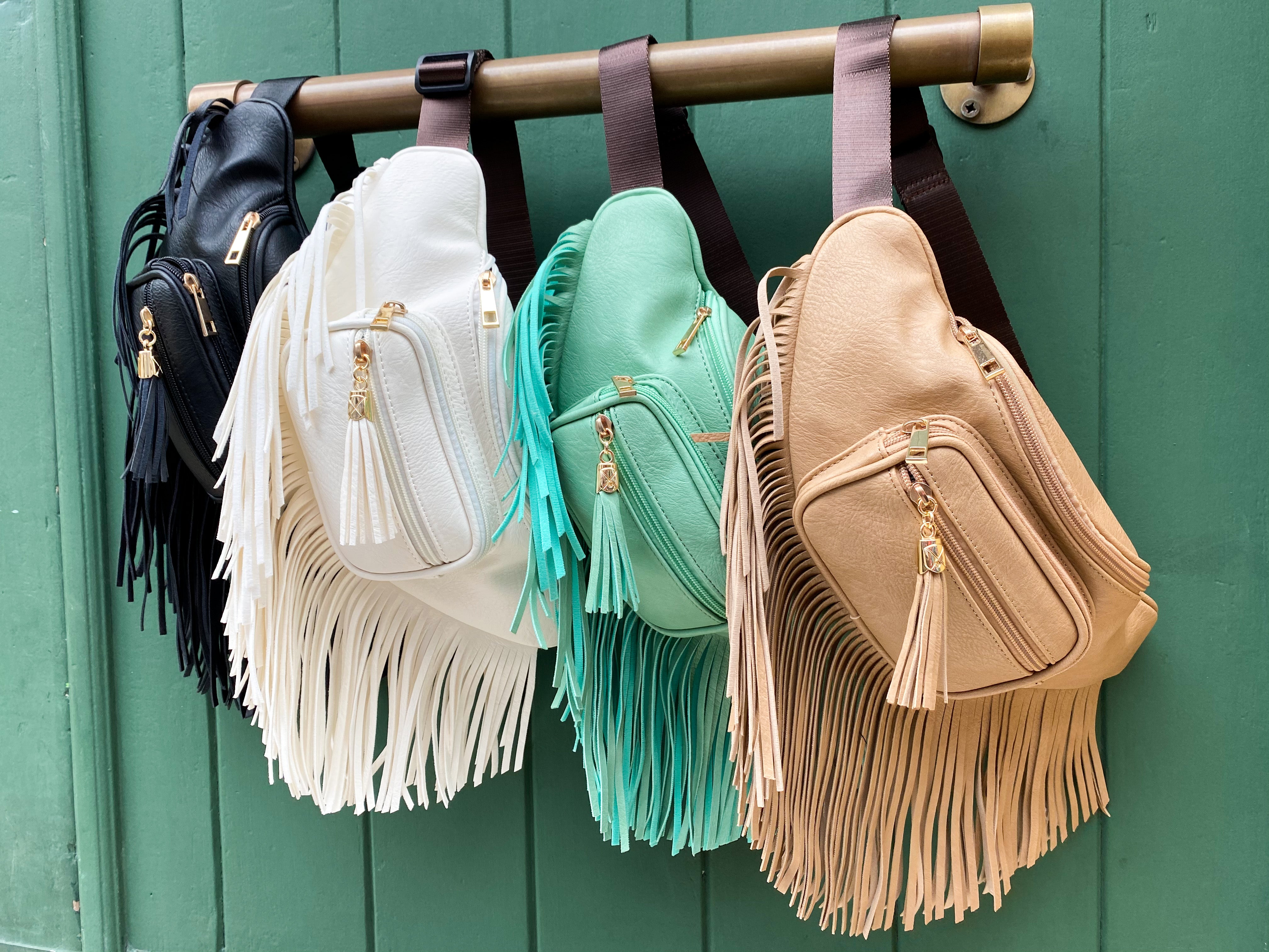 Fanny pack with on sale tassels